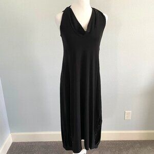 Vintage Sympli Black Cowlneck sleeveless dress size 6